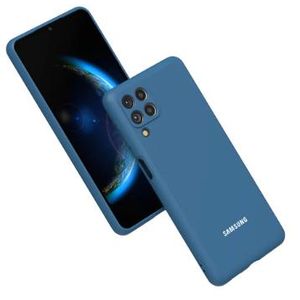 Soft Silicone Back Cover for Samsung Galaxy A22 - Blue, anti-fingerprint, anti-scratch, durable silicone case