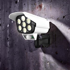 	Adjustable LED Wall Light Solar Powered Dummy Fake Cctv Camera Motion Sensor Solar Light