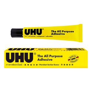 UHU Glue All Purpose Adhesive Glue - Fabric/Craft/Ceramic/Rubber/Cloth Multipurpose Extra Strong Clear