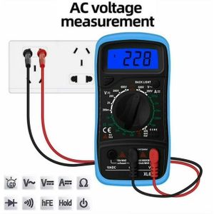 Digital Multimeter Voltmeter Battery Voltage Multi Tester， Heavy Duty AC/DC Tester Voltmeter LCD Multimeter