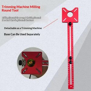 Woodworking trimming and rounding positioning ruler, round hole slotting locator