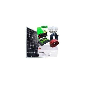 Sunlight Solar  Solar Panel Fullkit 100w Solar Panel + 100 AH Battery + 300Watts Inverter + 10 Ah Charge Controller + 5 Bulbs +10m Cable