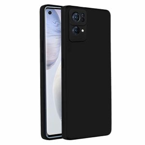 Black Soft Silicone Back Cover Case for OPPO Reno 7 Pro– Slim, Shockproof & Anti-Slip Protection