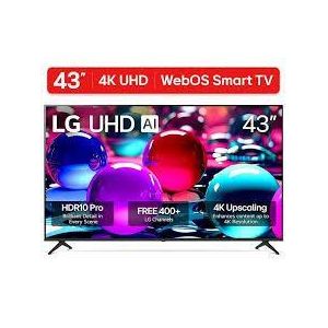 LG 43 Inch 4K UHD Smart TV 43UA80006 – HDR10 Pro, AI Processor, webOS 25, Netflix, YouTube, WiFi, Bluetooth, DVB-T2/S2 – Black Model 2025.(1YR WRTY)