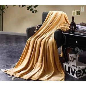 Beige High Quality Cozy Warm Cotton fleece Throw Blanket-6x6
