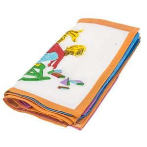 Back To School Children Cotton Handkerchiefs Fabric Hanky