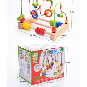 Wooden Bead Roller Coaster Montessori Educational Toy for Ages 3+ Years Hand-Eye Coordination and Learning