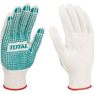 TOTAL TSP11102 Knitted&PVC dots  gloves Size: 10 (XL) (12pairs)