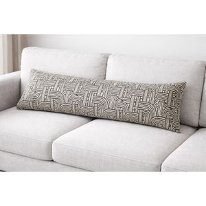 1 Long Geometric pattern fiber Throw Lumbar pillow-55x15inch