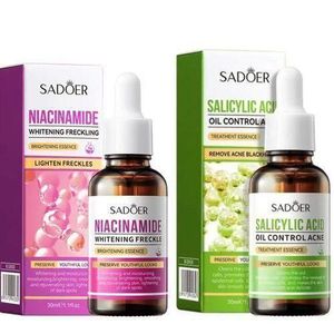 SADOER Niacinamide & Salicylic Acid Face Serum – Oil Control, Pore Minimizing & Blemish Care Essence, Hydrating Skin Balance Treatment Serum for Smooth Clear Looking Skin