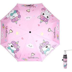 Kids Automatic Folding Umbrella Digital Cartoon Printing