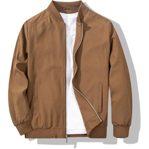 Men’s Bomber Jacket Outwear With Mandarin Collar
