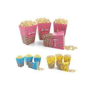 Packaging Colorful Popcorn Boxes – Disposable Snack Cups for Parties (Set)