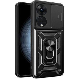 Oppo Reno 8T 5G Case Sliding Camera Lens Cover 360 Rotating Ring Cover, Protective Phone Case with Full Body Protection
