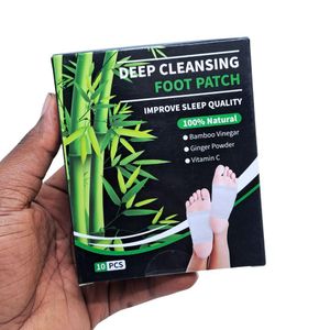 Natural Detox Foot Patch Pain Relief & Toxin Removal Pads 10 PIECES Detoxifying Feet Sleep Body Toxins Slimming Cleansing Herbal Body Health For Weight Loss Bamboo Korean Japanese