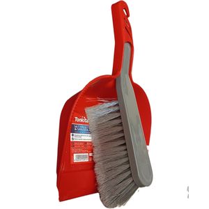 Tonkita DUSTPAN WITH BRUSH Home Office Cleaning NO SCRATH EASY TRASH COLLECTION cf