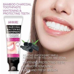 DR RASHEL Bamboo Charcoal Whitening Toothpaste Remove Stains Clears Bad Breath Black Toothpaste