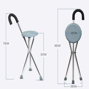 Tripod walking stick chair/walking stick with a seat