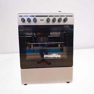 Ivon 60x60 Cooker 3 Gas + 1 Electric Standing Cooker Black & Silver