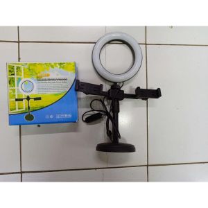 6-inch Desktop LED Ring Light With Dual Phone Holders