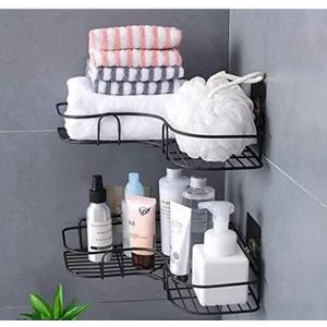 Bathroom Corner Shelf Organizer – Space-Saving Wall-Mounted Shower Storage Rack