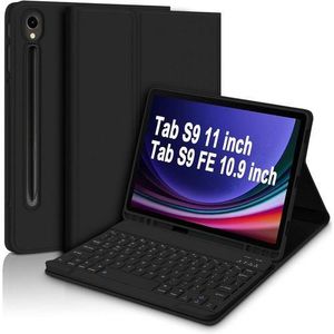 For Samsung Galaxy Tab S9 FE 10.9"/S9 11" Keyboard Case,Magnetic Detachable Keyboard Case With S Pen Holder For SM-X710/X716B/X718U/SM-X510/SM-X516
