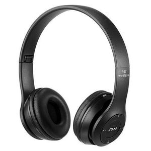 P47 Wireless Bluetooth Headphones - Over-Ear, Noise-Canceling, with Built-in Mic & FM Radio