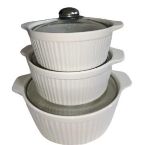 Ceramic 6pcs Soup Pot Set