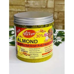 VEET GOLD Almond whitening salt scrub body shower cream