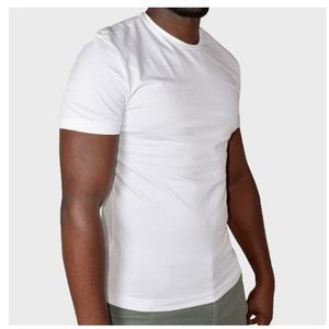 2 In 1 Unisex 100% Cotton Round Neck T Shirt- Black and White .