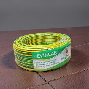 Evin Flame Retardant 2.5mm Yellow Green Electrical Wire Heavy Duty PVC Insulated Single Core Indoor Wiring Cable