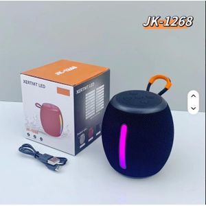  Portable High Bass Bluetooth Speaker LED Light Lanyard Fabric Weave Dustproof Mini Small Portable Waterproof BT Speaker