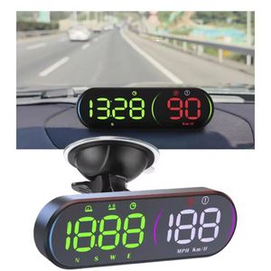 HUD vehicle head-up display, universal portable digital speedometer plug-and-play KMH/MPH detector, GPS digital speedometer tachometer