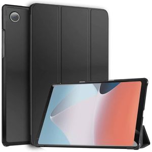 Folio Shockproof Case for Oppo Pad Air PU Leather+PC Protective Case Auto Wake / Sleep Tablet Cover with Trifold Stand - Black