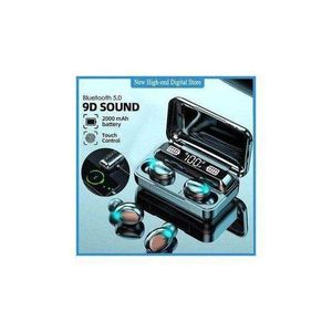 F9 -5c Wireless Earphone Waterproof IPX7 Fingerprint Touch HiFi Stereo Pods