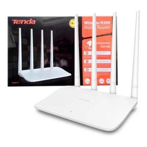 tenda  F6 Wireless N300 Home Router – 300 Mbps, 4×5dBi Antennas, Qualcomm Chip, Multi-Mode Functionality.