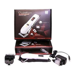 O'LEAR SALON High Quality KINYOZI Professional Cordless Rechargeable Hair Trimmer Clipper Shaving Machine Kinyozi With Battery LCD Display - White