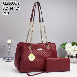 Stylish Ladies 2 in 1 Leather Shoulder bags Chain sling bags & Wallets 