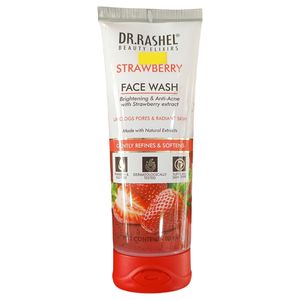DR RASHEL Beauty Elixirs STRAWBERRY FACE WASH, Unclogs Pores & Radiant Skin, Gently Refines & Softens nk
