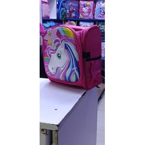 1 × Playgroup Backpack – Unicorn Cartoon Character Print (Pink)