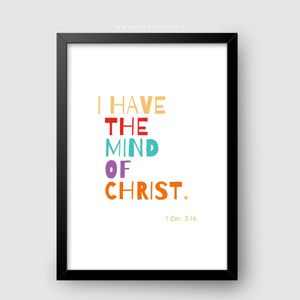 WaKi I Have The Mind Of Christ Black Frame A3