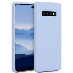 Soft Flexible Silicone Case for Samsung Galaxy S10, Shockproof Anti-Scratch Slim TPU Protective Back Cover (Light Blue)
