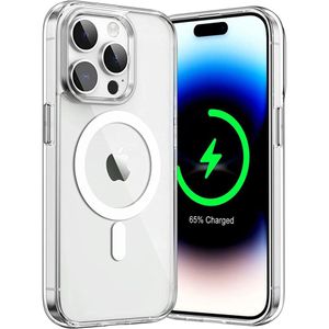 Clear Transparent MagSafe Silicone Case for iPhone 14 Pro – Shockproof, Anti-Yellow, Slim Protective Cover