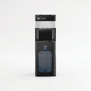 ElectroMate Three Taps Hot, Cold and Normal Bottom Loading Water Dispenser - Black