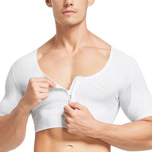 Fashion Men Body Slimming Shaper Vest Slim Chest Belly Waist Compression  Shirts Mens GYM Muscle Training Top Vest