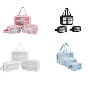 3 in 1 Waterproof Cosmetics and Wash Bags Travel Makeup Organizer Toiletry Pouch Portable for Home and Travel