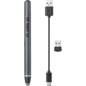 Rapoo  XR200 Wireless Presenter Remote with Touch Pen – Presentation Clicker, Laser Pointer, Plug & Play, Windows/macOS/Android Compatible, Black