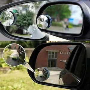 2pcs Car Blind Spot Mirrors 360 Degree Car Blind Spot Mirror Sides Wide Angle Exterior Automobile Convex Rear View Mirrors