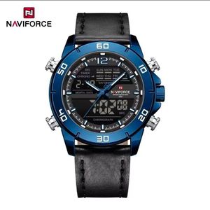 Naviforce Men's Dual time watch with calendar display, alarm and 30m water resistance