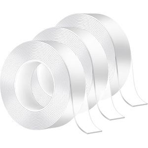 Double Sided Tape Heavy Duty  Strong Double Sided Mounting Nano Tape,Multipurpose Clear Adhesive Picture Hanging Strips,Removable Adhesive Sticky Tape for Poster Walls Decor Carpet